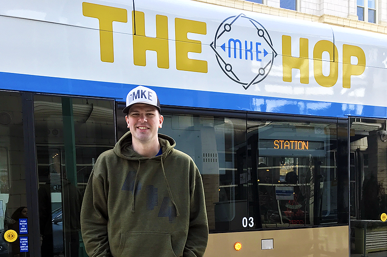 The Hop - street car in Milwaukee JMatt next to The Hop