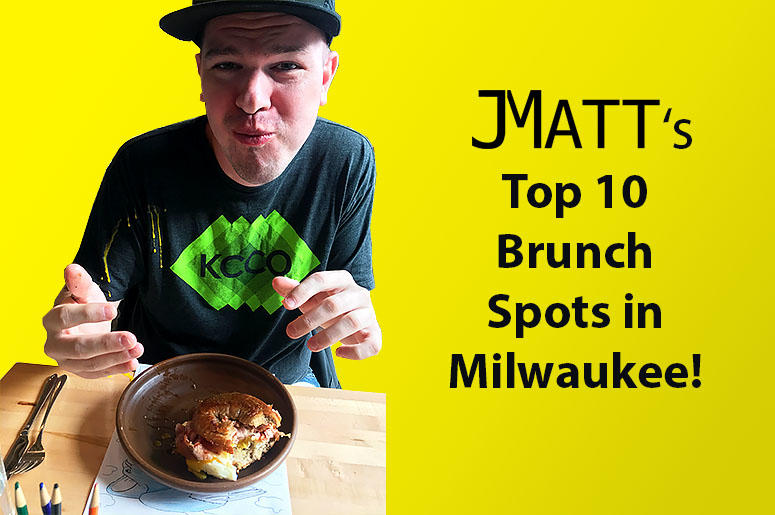 JMatt's Top 10 Brunch Spots JMatt with egg yolk on his shirt