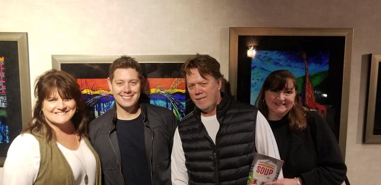 Cindy D., Marty Brooks from The Wolf, Ron Olson and Karen Perrin from The River at Soup Sunday