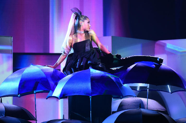 LAS VEGAS, NV - MAY 20: Ariana Grande performs at the 2018 Billboard Music Awards at MGM Grand Garden Arena on May 20, 2018 in Las Vegas, Nevada. LAS VEGAS, NV - MAY 20: Ariana Grande performs at the 2018 Billboard Music Awards at MGM Grand Garden Arena on May 20, 2018 in Las Vegas, Nevada.