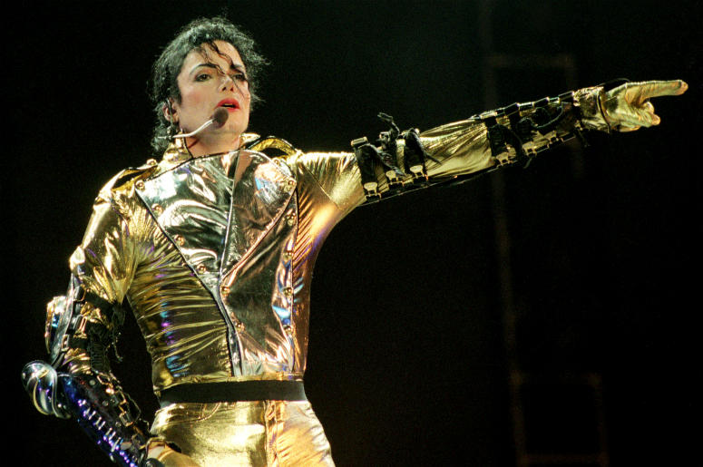 Michael Jackson AUCKLAND, NEW ZEALAND - NOVEMBER 10: Michael Jackson performs on stage during is 'HIStory' world tour concert at Ericsson Stadium November 10, 1996 in Auckland, New Zealand.