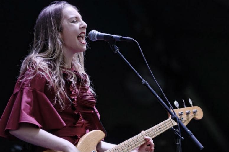 HAIM perform onstage HAIM perform onstage