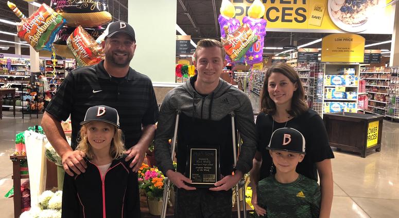 Nick with Coach Steve Tenhagen and Family Nick with Coach Steve Tenhagen and Family