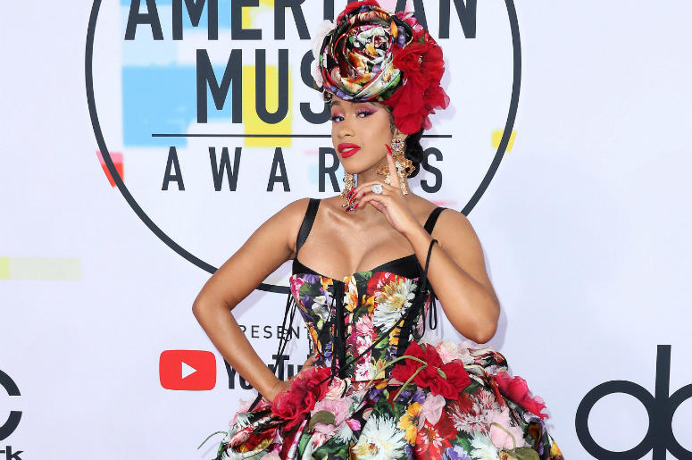 Cardi B at the 2018 American Music Awards at the Microsoft Theatre on October 9, 2018 in Los Angeles, California. Cardi B at the 2018 American Music Awards at the Microsoft Theatre on October 9, 2018 in Los Angeles, California.