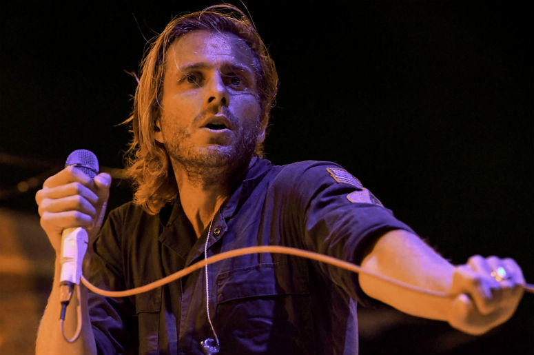 Awolnation lead singer Aaron Bruno performs at the Riptide Music Festival Awolnation lead singer Aaron Bruno performs at the Riptide Music Festival