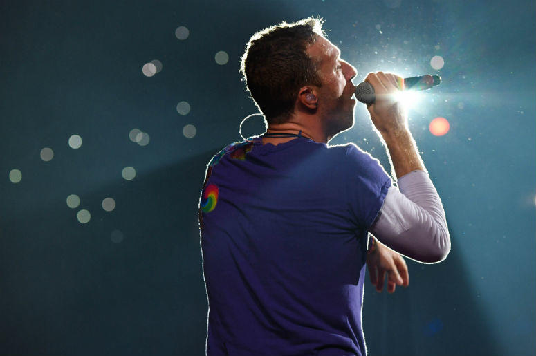 Chris Martin of Coldplay performs at the Hard Rock Stadium Chris Martin of Coldplay performs at the Hard Rock Stadium