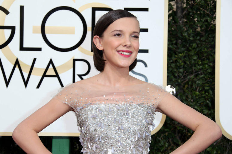 Millie Bobby Brown arrives for the 74th Golden Globe Awards at Beverly Hilton Millie Bobby Brown arrives for the 74th Golden Globe Awards at Beverly Hilton