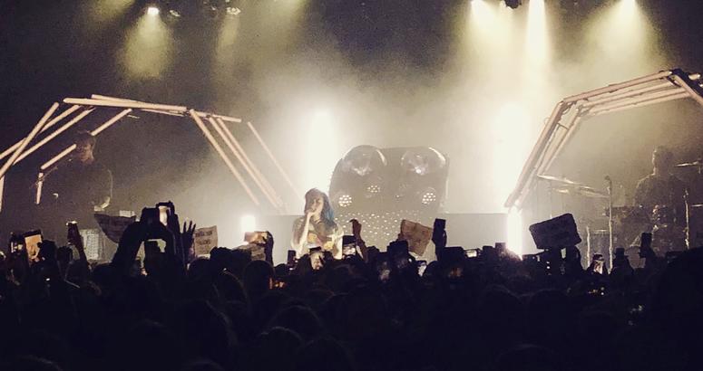 Billie Eilish performing to a sold out Showbox