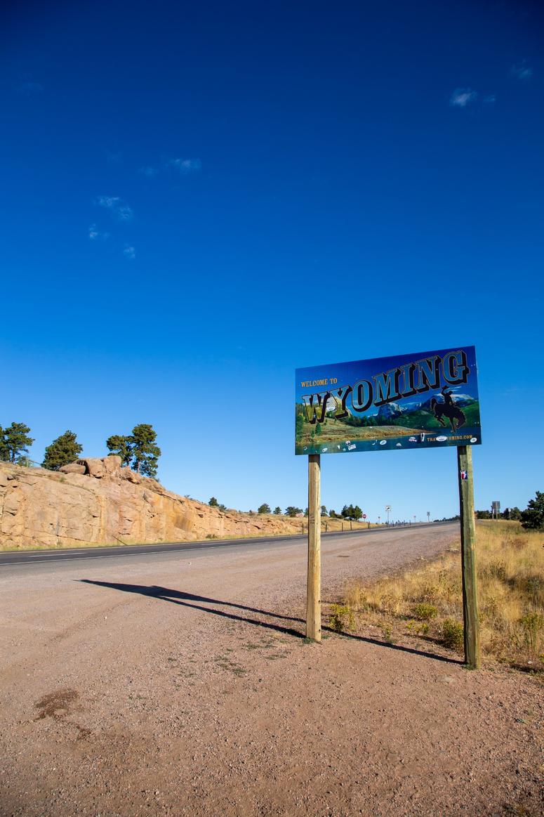 Wyoming State Sign