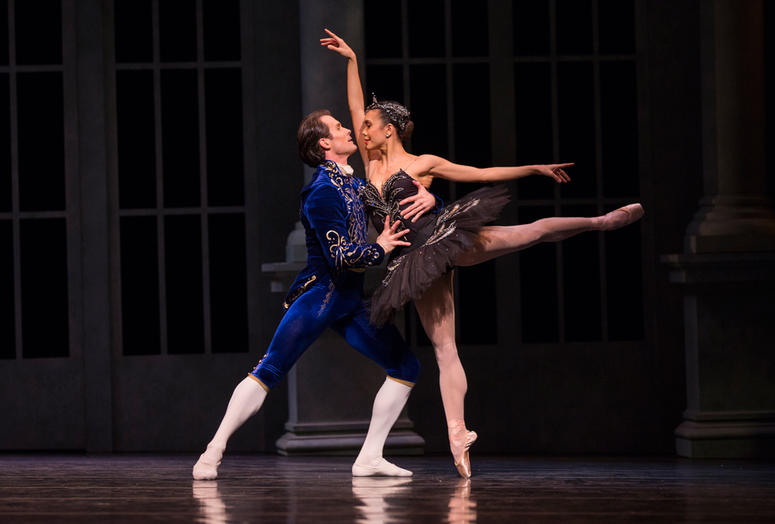 Pacific Northwest Ballet principal dancers Seth Orza as Siegfried, and Noelani Pantastico as Odette, in Kent Stowell’s Swan Lake, running February 2 – 11, 2018. Photo © Angela Sterling. Pacific Northwest Ballet principal dancers Seth Orza as Siegfried, and Noelani Pantastico as Odette, in Kent Stowell’s Swan Lake, running February 2 – 11, 2018. Photo © Angela Sterling.