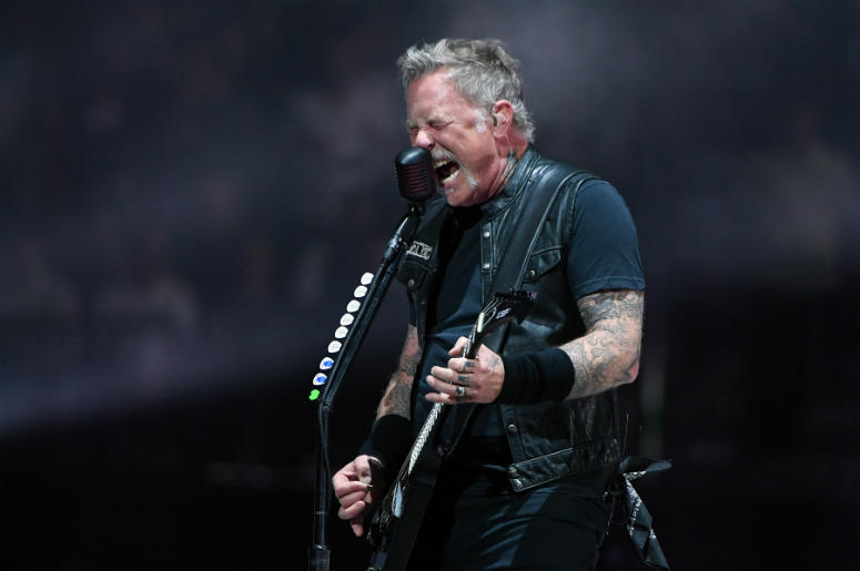 Singer/guitarist James Hetfield of Metallica performs during a stop of the band's WorldWired Tour on November 26, 2018 Singer/guitarist James Hetfield of Metallica performs during a stop of the band's WorldWired Tour on November 26, 2018