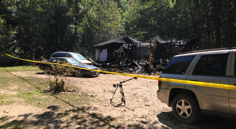 A house fire in the 20,300 block of James Anderson Highway/Route 60 in Buckingham County kills three. (Virginia State Police).