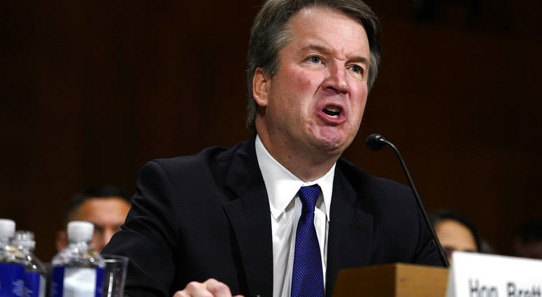 Supreme court nominee Brett Kavanaugh testifies before the Senate Judiciary Committee on Capitol Hill in Washington, Thursday, Sept. 27, 2018. (AP Photo/Andrew Harnik, Pool)