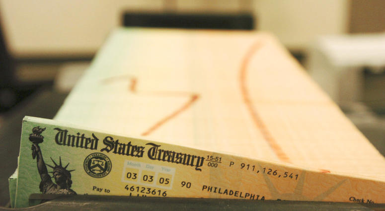 Trays of printed social security checks wait to be mailed from the U.S. Treasury's Financial Management services facility in Philadelphia.(AP Photo/Bradley C. Bower, File) Trays of printed social security checks wait to be mailed from the U.S. Treasury's Financial Management services facility in Philadelphia.(AP Photo/Bradley C. Bower, File)