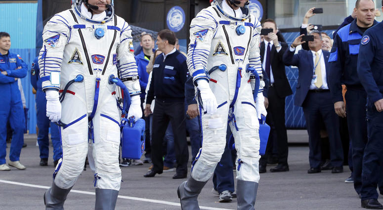 Astronauts before the launch