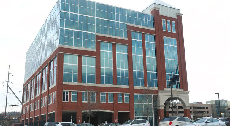 This April 2, 2014, file photo, shows the headquarters of student loan debt collector Navient Corporation, in Wilmington, Del.