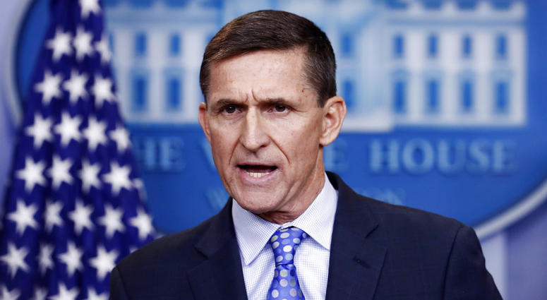 In this Feb. 1, 2017 file photo, National Security Adviser Michael Flynn speaks during the daily news briefing at the White House in Washington. (AP Photo/Carolyn Kaster)