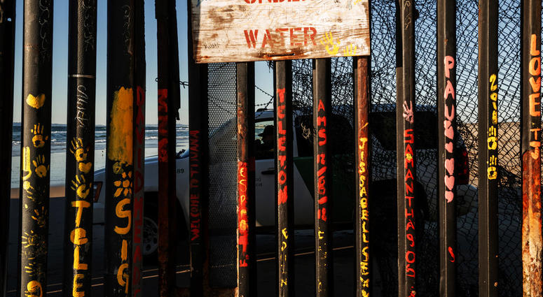 Border fence near San Diego