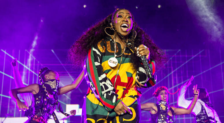 In this July 7, 2018 file photo, Missy Elliott performs at the 2018 Essence Festival in New Orleans.
