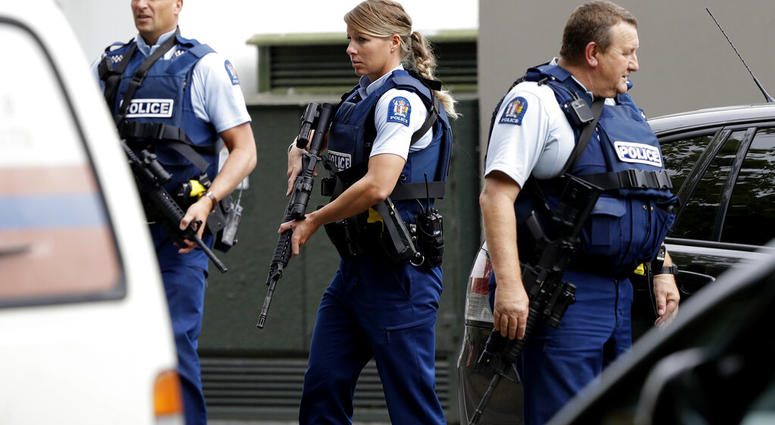 Police securing mosques in Christchurch, New Zealand