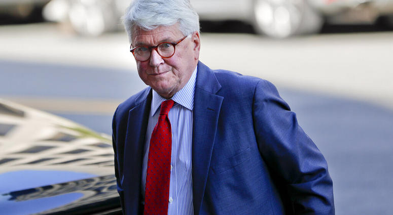 In this Oct. 17, 2016, photo, attorney Gregory Craig arrives at U.S. District Court in Washington. (AP Photo/Pablo Martinez Monsivais)