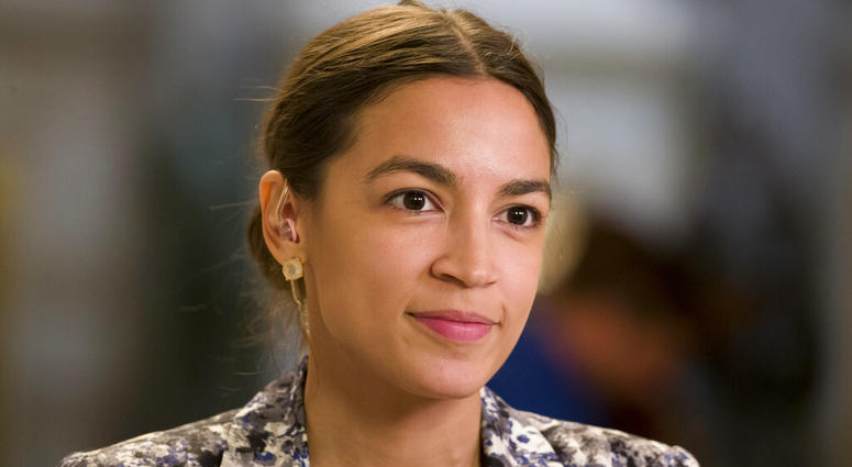 Rep. Alexandria Ocasio-Cortez, D-N.Y., prepares to do a television interview on Capitol Hill, Thursday, June 27, 2019 in Washington. (AP Photo/Alex Brandon) Rep. Alexandria Ocasio-Cortez, D-N.Y., prepares to do a television interview on Capitol Hill, Thursday, June 27, 2019 in Washington. (AP Photo/Alex Brandon)