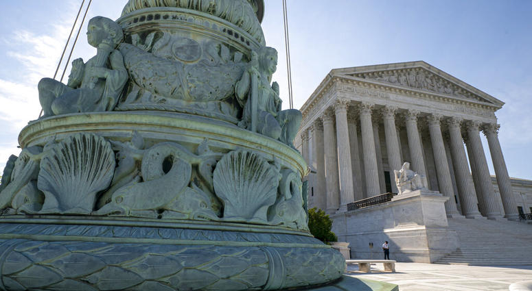 ILE - In this June 17, 2019 file photo, The Supreme Court is seen in Washington. Abortion rights, and protections for young immigrants and LGBT people top an election-year agenda for the Supreme Court.