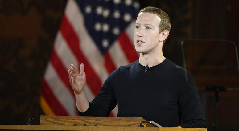 FILE - In this Oct. 17, 2019, file photo Facebook CEO Mark Zuckerberg speaks at Georgetown University in Washington. (AP Photo/Nick Wass, File) FILE - In this Oct. 17, 2019, file photo Facebook CEO Mark Zuckerberg speaks at Georgetown University in Washington. (AP Photo/Nick Wass, File)