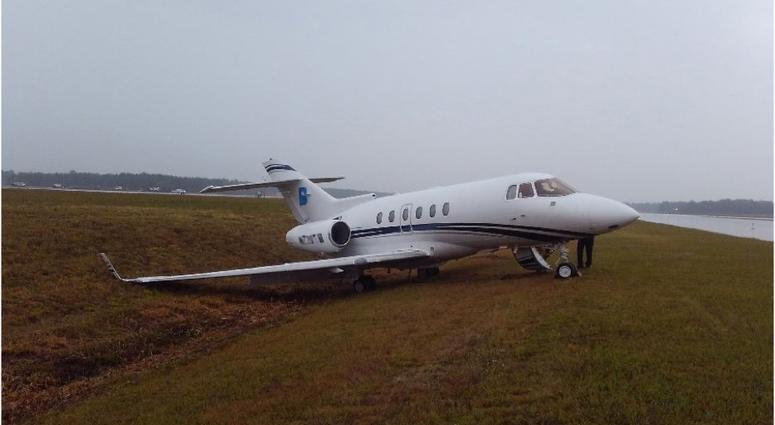 A private plane, with five on board, veered off the runway at RIC on October 16, 2019. (Richmond International Airport)