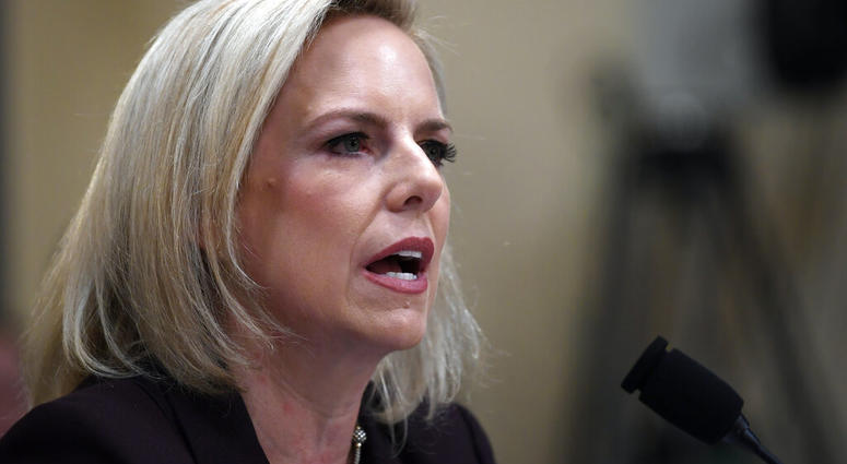 Homeland Security Secretary Kirstjen Nielsen testifies on Capitol Hill in Washington, Wednesday, March 6, 2019, before the House Homeland Security Committee. (AP Photo/Susan Walsh)