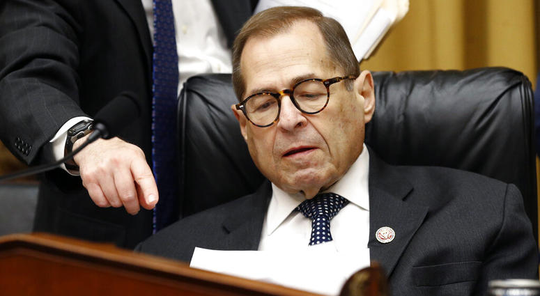In this Sept. 10, 2019, photo, House Judiciary Committee Chairman Jerrold Nadler, D-N.Y., prepares for a markup hearing on a series of bills on Capitol Hill in Washington. (AP Photo/Patrick Semansky)