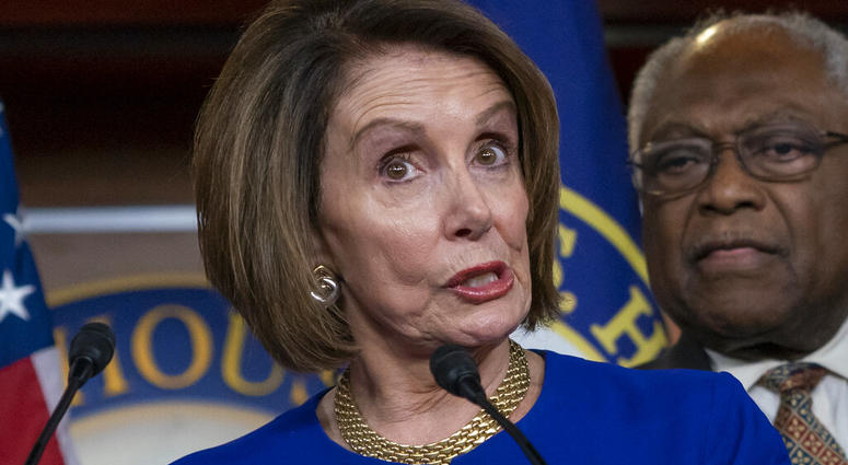 Speaker of the House Nancy Pelosi, D-Calif., reacts to a failed meeting with President Donald Trump at the White House on infrastructure in Washington, Wednesday, May 22, 2019. (AP Photo/J. Scott Applewhite)