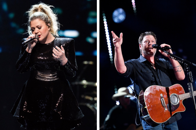 Kelly Clarkson and Blake Shelton Kelly Clarkson and Blake Shelton
