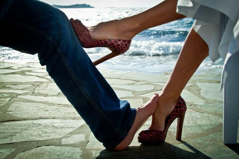 Playing footsie Playing footsie