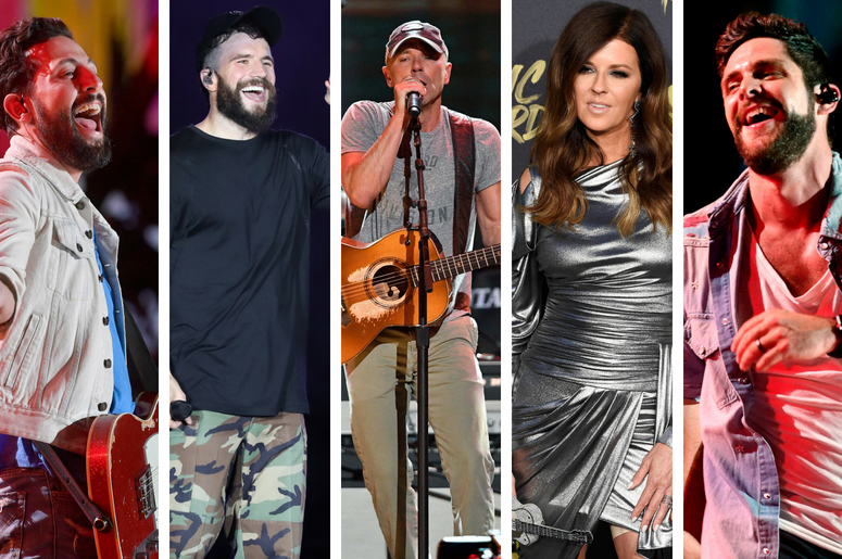 Thomas Rhett, Matthew Ramsey, Karen Fairchild, Sam Hunt, Kenny Chesney. Thomas Rhett, Matthew Ramsey, Karen Fairchild, Sam Hunt, Kenny Chesney.