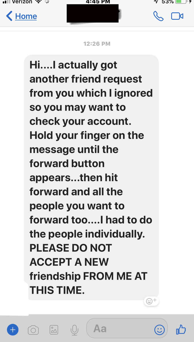 Facebook Screen Shot Facebook Screen Shot