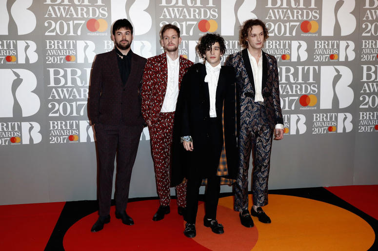 Ross McDonald, Matt Healy, George Daniel and Adam Hann of The 1975 Ross McDonald, Matt Healy, George Daniel and Adam Hann of The 1975