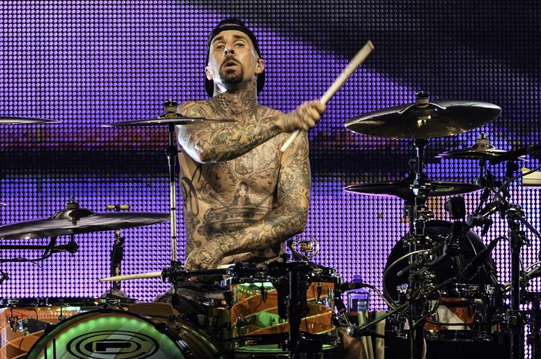 West Palm Beach, FL, USA; Blink-182 drummer Travis Barker performs at Perfect Vodka Amphitheater West Palm Beach, FL, USA; Blink-182 drummer Travis Barker performs at Perfect Vodka Amphitheater