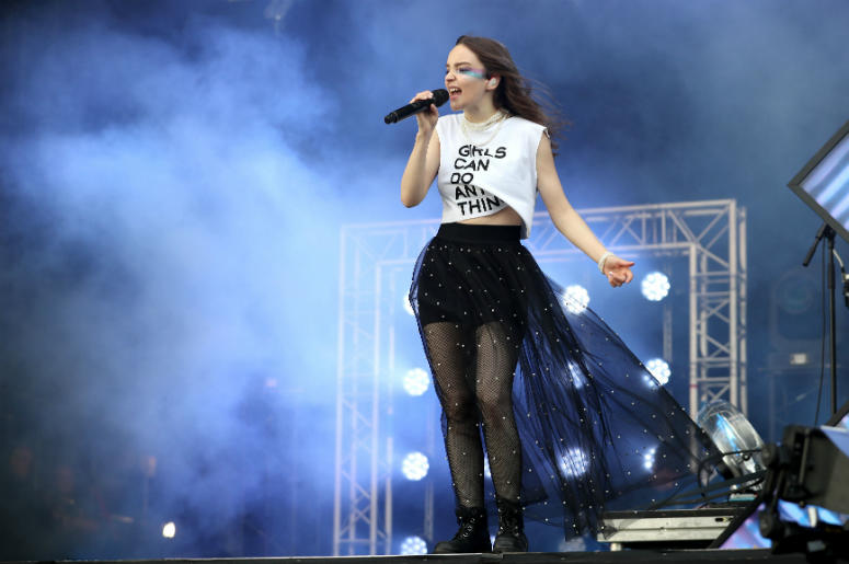 Chvrches Lauren Mayberry from CHVRCHES performs on the main stage during the TRNSMT Festival on Glasgow Green in Glasgow.