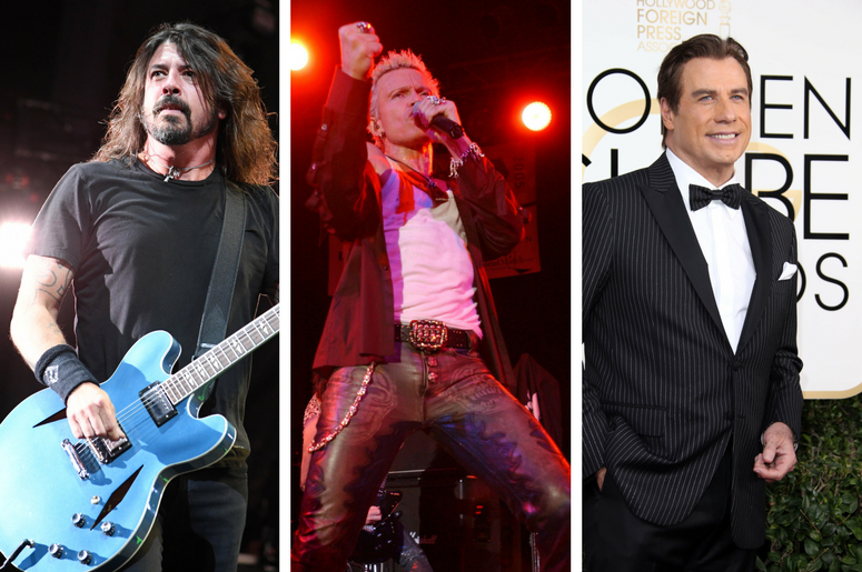 Dave Grohl, Billy Idol, John Travolta Dave Grohl, Billy Idol, John Travolta