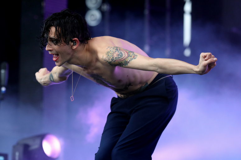 Matthew Healy from The 1975 performs Matthew Healy from The 1975 performs