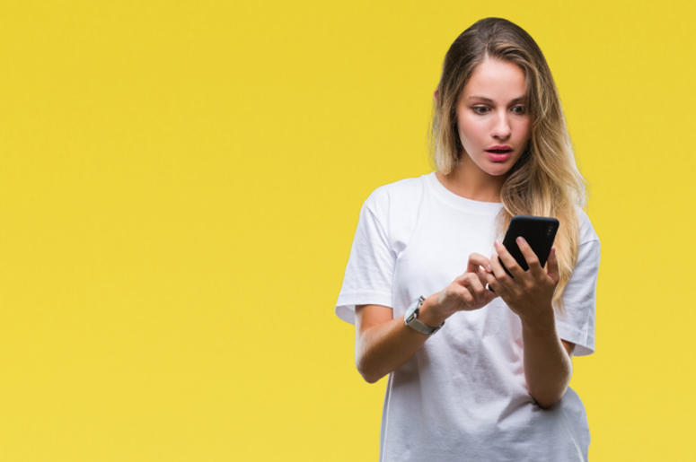 Surprised Woman on Phone