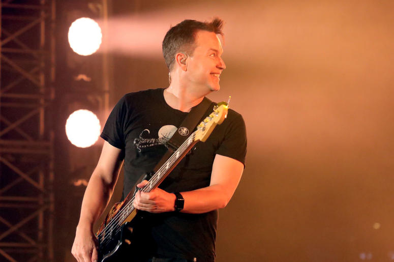 Mark Hoppus of blink-182 performs onstage at KROQ Weenie Roast 2018 at StubHub Center on May 12, 2018 in Carson, California Mark Hoppus of blink-182 performs onstage at KROQ Weenie Roast 2018 at StubHub Center on May 12, 2018 in Carson, California