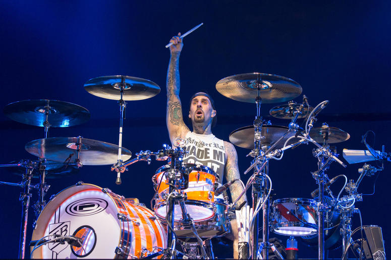 Travis Barker of Blink-182 during KROQ Almost Acoustic Christmas Travis Barker of Blink-182 during KROQ Almost Acoustic Christmas
