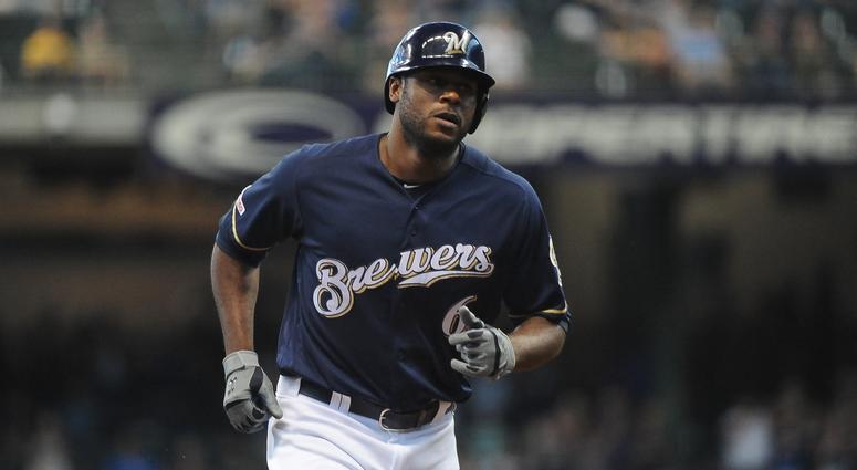Lorenzo Cain with the Milwaukee Brewers
