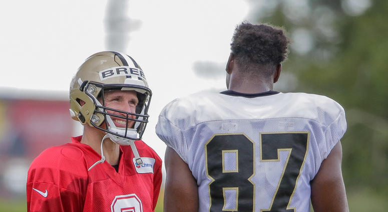 Drew Brees Jared Cook New Orleans Saints