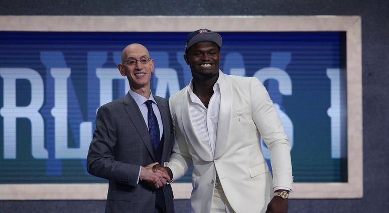 Zion Williamson Adam Silver NBA Draft