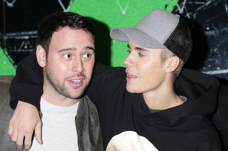 Scooter Braun (left) and Justin Bieber Scooter Braun (left) and Justin Bieber