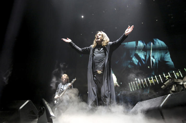 Ozzy Osbourne of Black Sabbath performs at the United Center Ozzy Osbourne of Black Sabbath performs at the United Center