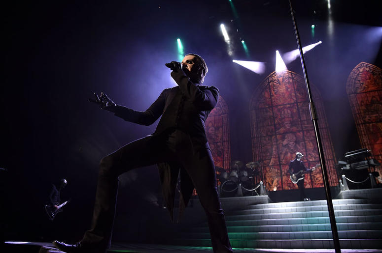 Tobias Forge performing as Cardinal Copia of the band Ghost at Barclays Center on December 15, 2018 in New York City Tobias Forge performing as Cardinal Copia of the band Ghost at Barclays Center on December 15, 2018 in New York City